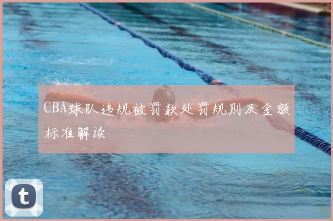 CBA球队违规被罚款处罚规则及金额标准解读